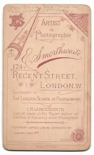 Fotografie . Smothwaite, London, 174 Regent Street, Portrait Gentleman mit Wikingerbart