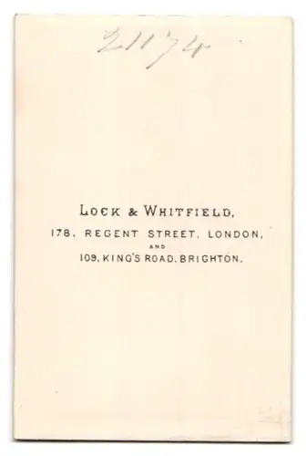 Fotografie Lock & Whitfield, London, 178 Regent Street, Portrait Gentleman mit langen Koteletten