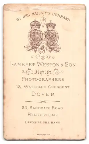Fotografie Lambert Weston & Son, Dover, 23 Sandgate Road, Portrait Edelmann mit gepflegtem Vollbart