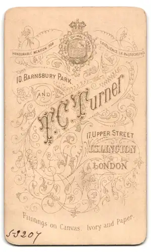 Fotografie T.C. Turner, Islington, 10. Barnsbury Park, Portrait Herr mit Wikingerbart