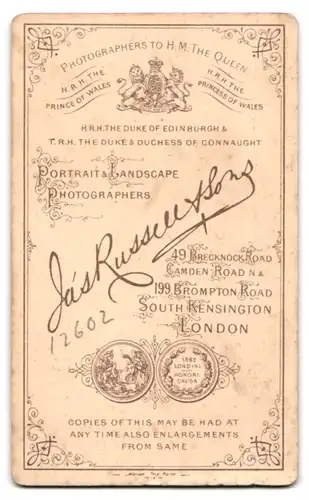 Fotografie Russell & Sons, London, 199 Brompton Road, Edelmann mit Backenbart