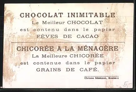 Sammelbild Chocolat Inimitable Duroyon, les Petits Bucherons, Bauern mit gesammeltem Feuerholz