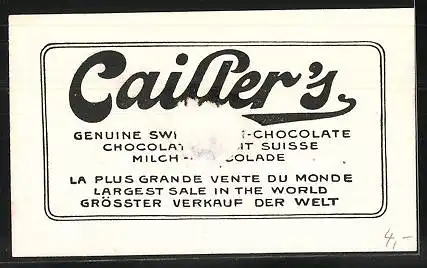 Sammelbild Chocolat F. L. Cailler, Ouchy, Stadtansicht