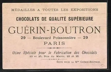 Sammelbild Chocolat Guérin-Boutron, Dix de Carreau, Excursion, Voyage, Karo-Karte, Mann mit gepäck und Matrose im Hafen