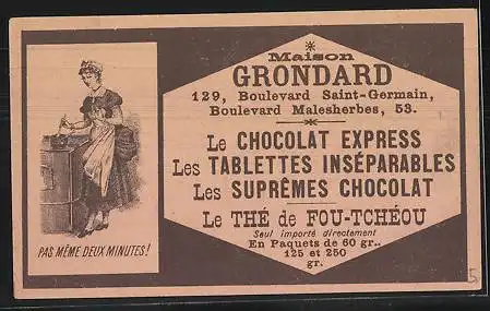 Sammelbild Chocolat Grondard, Bauer im Gespräch mit einerm Pferdekutscher