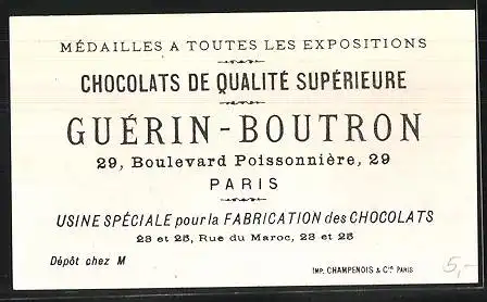 Sammelbild Chocolat Guérin-Boutron, la Berline, Pferdekutsche