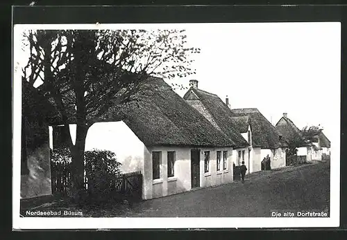 AK Büsum, Die alte Dorfstrasse