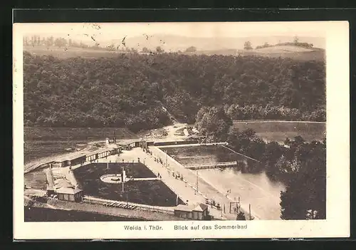 AK Weida i. Thür., Blick auf das Sommerbad