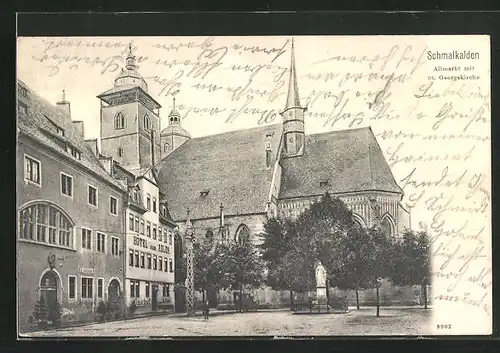 AK Schmalkalden, Altmarkt mit St. Georgskirche
