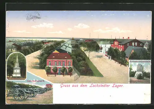 AK Lockstedter Lager, Armeecorpsstein und Geschützpark