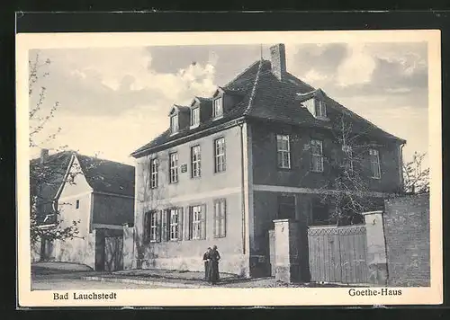 AK Bad Lauchstedt, Blick auf das Goethe-Haus