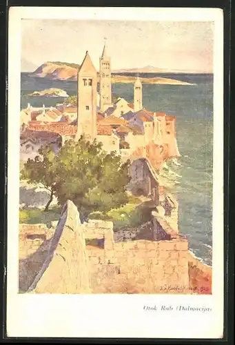 Künstler-AK Edo v. Handel-Mazzetti: Rab, Panorama