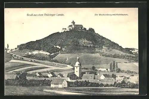 AK Holzhausen / Thüringer Land, Teilansicht mit Wachsenburg