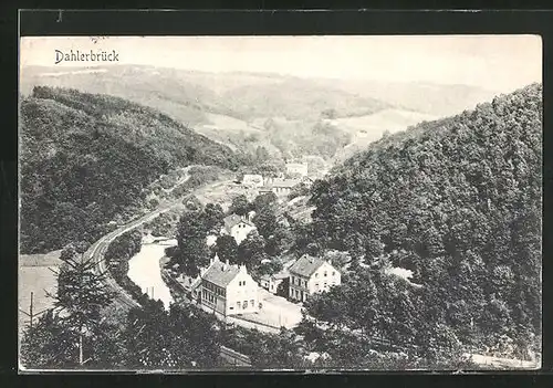 AK Dahlerbrück, Talblick im Sommer