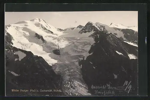 Foto-AK Fritz Gratl: Stubai, Wilder Freiger, Pfaffl u. Zuckerhütl