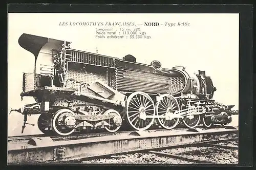 AK Lokomotive Nord Typ Baltic, französische Eisenbahn