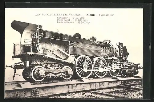 AK Lokomotive Nord Typ Baltic, französische Eisenbahn