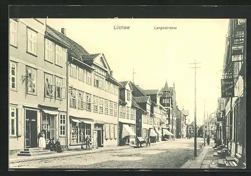 AK Lüchow, Langestrasse im Sonnenschein