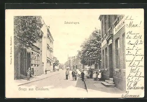 AK Elmshorn, Buchdruckerei in der Schulstrasse