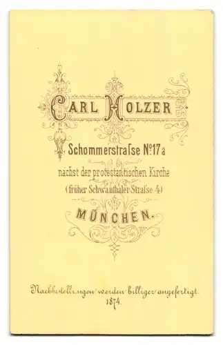 Fotografie Carl Holzer, Schommerstrasse 17 a, München, Portrait junger Herr mit Krawatte und Schnurrbart