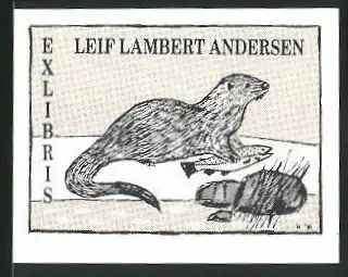 Exlibris Leif Lambert Andersen, Fischotter