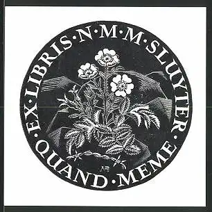 Exlibris M. M. Sluyter, Blumen