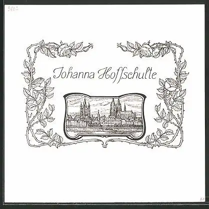 Exlibris Johanna Hoffschulte, Stadtansicht Köln