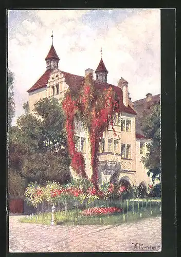 Künstler-AK sign. W. Reichelt: Schloss Salhausen-Bensen