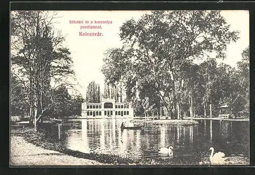 AK Kolozsvár, Sétatéri tó korcsolya pavillonnal