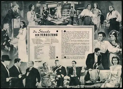 Filmprogramm IFB Nr. 727, Die Stunde der Vergeltung, Louis Hayward, Joan Bennett, Regie Edward Small