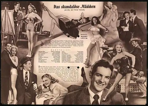 Filmprogramm IFB Nr. 1434, Das skandalöse Mädchen, Robert Cummings, Joan Caulfield, Frank Jenks, Regie Henry Levin