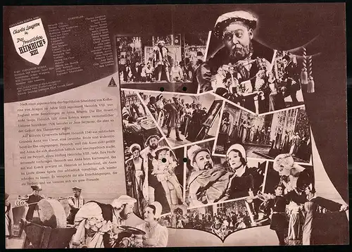 Filmprogramm IFB Nr. 375, Das Privatleben Heinrich`s VIII, Charles Laughton, Robert Donat, Regie Alexander Korda