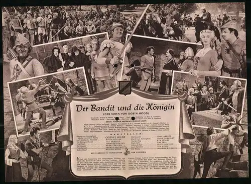 Filmprogramm IFB Nr. 1072, Der Bandit und die Königin, Cornel Wilde, Anita Louise, Jili Esmond, Regie George Sherman