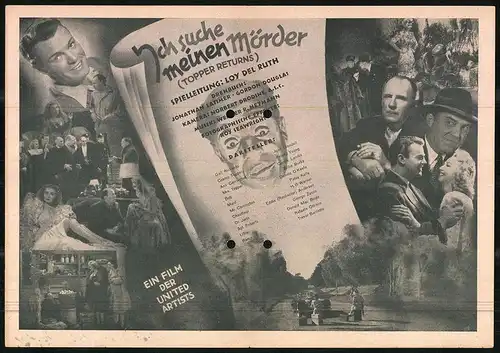 Filmprogramm FB Nr. 20, Ich suche meinen Mörder, Joan Blondell, Rolanda Young, Spielleitung Loy del Ruth