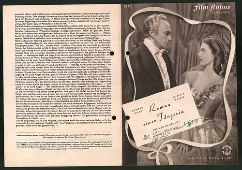 Filmprogramm FB Nr. 41, Roman einer Jägerin, Conrad Veidt, Loretta Young, Regie Gregory Ratoff