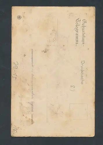 Mechanische-AK Geburtstagsgruss mit Mädchen und farbenfrohen Blumen