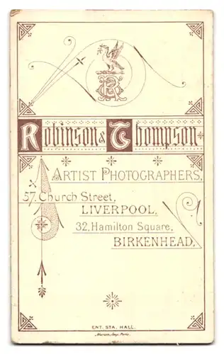 Fotografie Robinson & Thompson, Liverpool, 57 Chruch Street, Portrait älterer Mann mit Vollbart