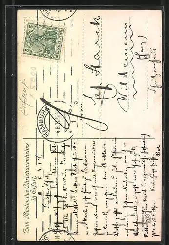 AK Erfurt, Christianentag 1911, Blumen in einer Vase