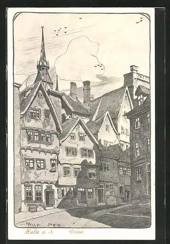 Künstler-AK Halle a. S., Trödel