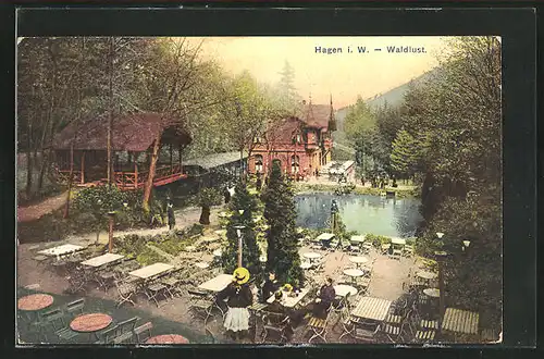 AK Hagen i. W., Gasthaus Waldlust