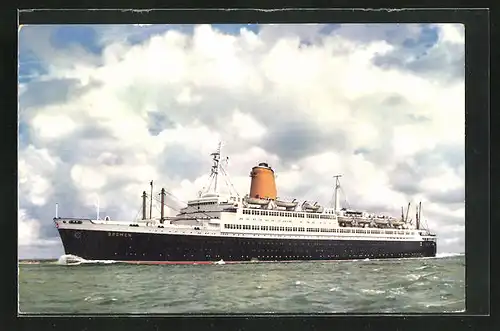 AK Passagierschiff Bremen bei voller Fahrt