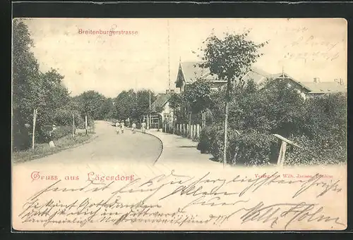 AK Lägerdorf, Breitenburgerstrasse im Sonnenlicht