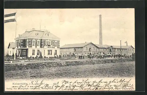 AK Breitenberg i. Holst., Gasthaus Kaisermühle und Fabrik