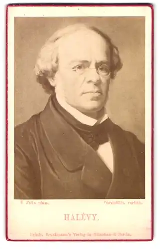 Fotografie Portrait Jaques Fromental Halévy 1799-1862, französischer Komponist