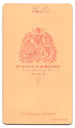 Fotografie Dr. Szekely & Massak, Wien, Elisabethstr. 1, Portrait Ludwig Gabillon 1825-1896, Wiener Burg-Schauspieler