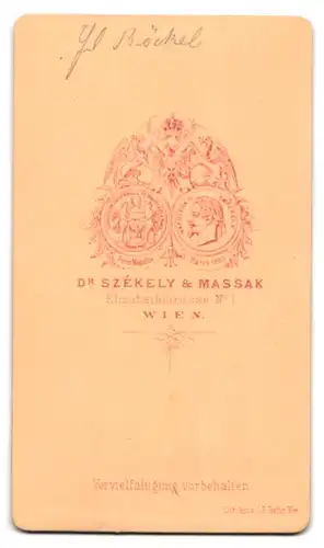 Fotografie Dr. Szekely, Wien, Opernring 1, Portrait Louisabeth Röckel 1841-1913, Deutsche Schauspielerin