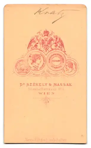 Fotografie Dr. Szekely & Massak, Wien, Elisabethstr. 1, Portrait Anna Kratz 1837-1918, Schauspielerin