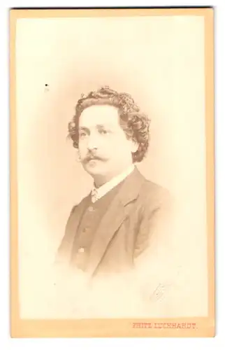 Fotografie F. Luckhardt, Leopoldstadt, Taborstr. 18, Angelo Neumann 1838-1910, Theaterintendant in Leipzig & Prag