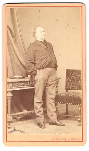 Fotografie Dr. Szekely & Massak, Wien, Elisabthstrasse 1, Portrait Carl von La Roche (1794-1884), österr. Schauspieler