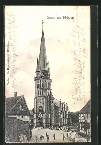 AK Rhüden, Blick zur Kirche